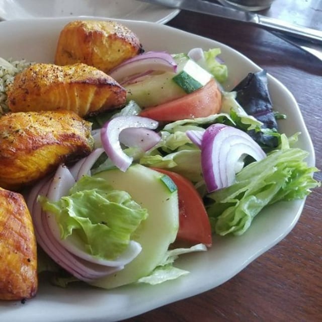 Grilled Salmon Salad.