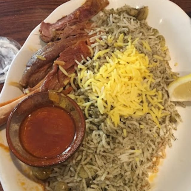 Baghali Polo with Lamb Shank (10 Servings).